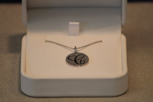 Sterling Silver Script Initial Charm