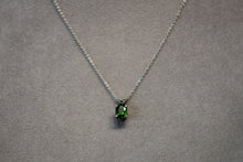 Load image into Gallery viewer, 14k White Gold Green Tourmaline Pendant
