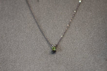 Load image into Gallery viewer, 14k White Gold Round Peridot Pendant
