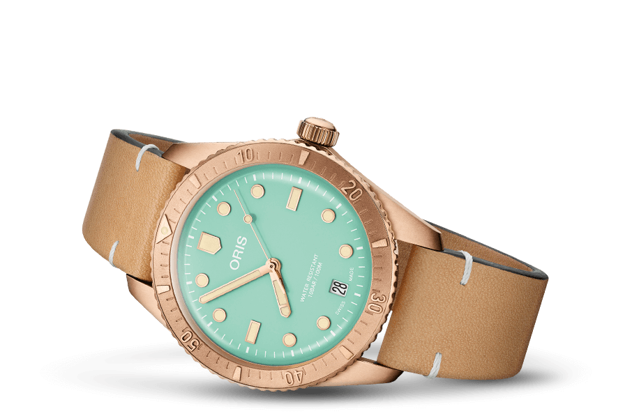 Oris Sixty Five Divers Cotton Candy Wild Green Watch 38 mm