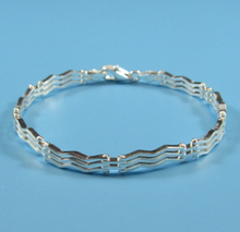 Load image into Gallery viewer, Ladies Dobbs Sterling Silver Rhodium Plated Bracelet
