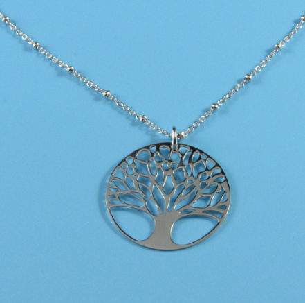 Dobbs Ladies Sterling Silver Rhodium Plated Tree of Life Pendant
