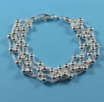 Ladies Dobbs Sterling Silver Rhodium Plated Bracelet