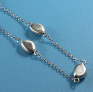 Ladies Dobbs Sterling Silver Rhodium Plated Necklace