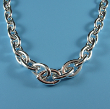 Ladies Dobbs Sterling Silver Rhodium Plated Necklace