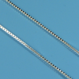 Dobbs Sterling Silver Rhodium Plated Box Chain (1.0mm)