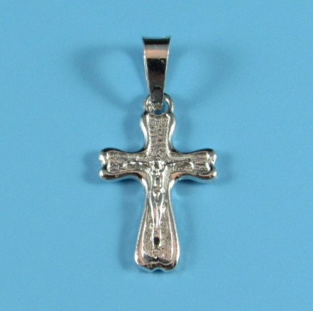 Dobbs Sterling Silver Rhodium Plated Crucifix