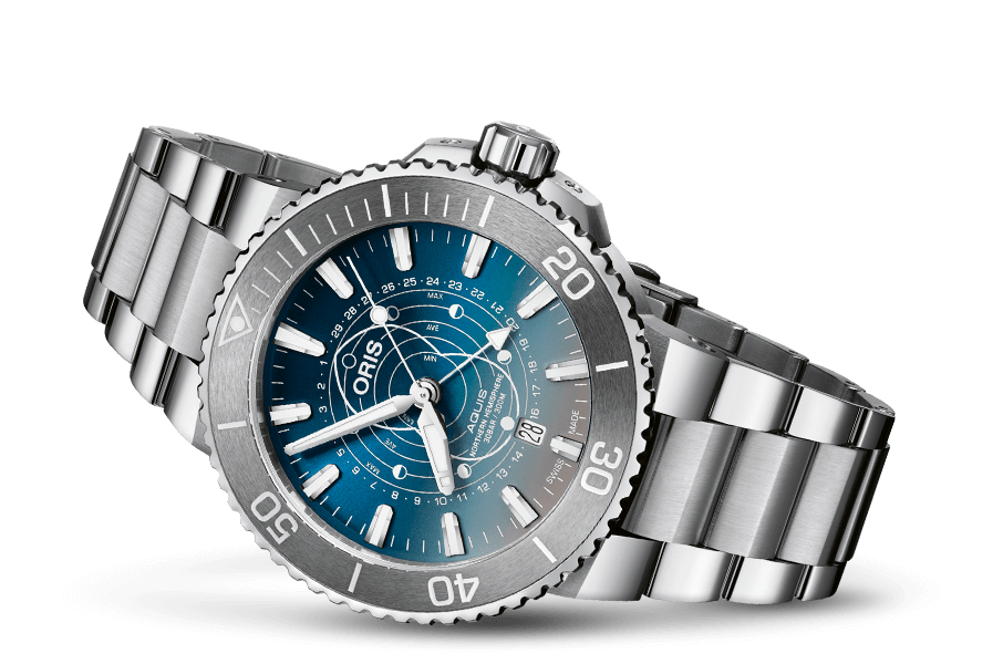 Oris Stainless Steel Dat Watt Limited Edition Aquis Watch 43.5 mm