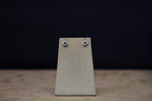 Load image into Gallery viewer, 18k White Gold Sapphire &amp; Diamond Earrings
