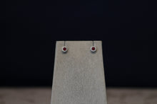 Load image into Gallery viewer, 14k White Gold Ruby and Diamond Earrings
