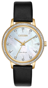 Ladies Stainless Steel Rose Tone Citizen Eco-Drive Watch