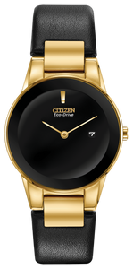 Ladies Stainless Steel Yellow Tone Citizen Eco-Drive Axiom Watch