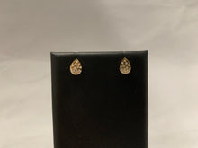Load image into Gallery viewer, 14k Yellow Gold Diamond Confetti Collection Pear Shaped Earrings
