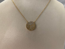 Load image into Gallery viewer, 14k Yellow Gold Diamond Confetti Collection Disc Pendant
