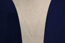Load image into Gallery viewer, 14k White Gold Diamond V Necklace (Available in 14k Yellow Gold)
