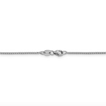 Load image into Gallery viewer, 14k White Gold 0.95mm 18&quot; Diamond Cut Open Franco Chain
