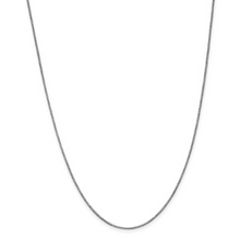 Load image into Gallery viewer, Ladies 14k White Gold 1mm Box Chain (20 Inches)

