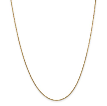 Ladies 14k Yellow Gold 1.4mm Round Cable Chain (18 Inches)