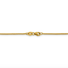 Load image into Gallery viewer, 14k Yellow Gold 1mm 18&quot; Diamond Cut Open Franco Chain
