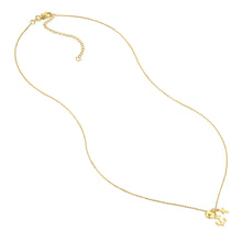 Load image into Gallery viewer, 14k Yellow Gold 18&quot; Heart Anchor and Cross Charm Necklace.
