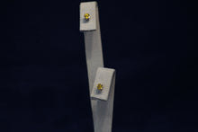 Load image into Gallery viewer, 14k White Gold Yellow Sapphire Earrings
