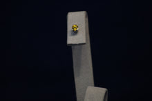 Load image into Gallery viewer, 14k White Gold Yellow Sapphire Earrings
