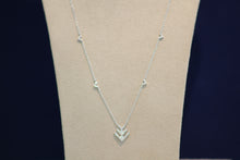 Load image into Gallery viewer, 14k White Gold Triple V Shaped Diamond Pendant
