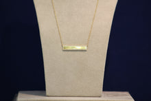 Load image into Gallery viewer, 14k Yellow Gold Diamond Bar Necklace
