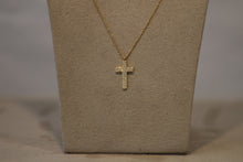 Load image into Gallery viewer, 14k YellowGold Cross Pendant on a 16&quot; Chain with 2&quot; Extender

