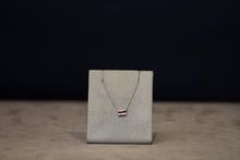 Load image into Gallery viewer, 14k White Gold Sapphire and Diamond 3 Row Pendant
