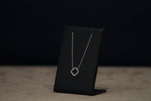 Load image into Gallery viewer, 14k White Gold Diamond Cloverlike Pendant
