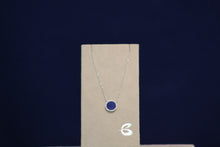 Load image into Gallery viewer, 14k White Gold Blue Lapis and Diamond Pendant

