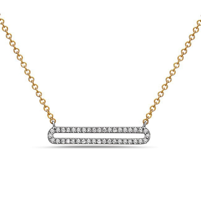 14k White and Yellow Gold Diamond Necklace