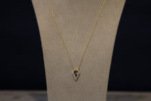 Load image into Gallery viewer, 14k Yellow Gold Amethyst and Diamond Pendant
