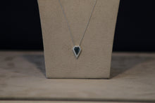 Load image into Gallery viewer, 14k White Gold Blue Topaz and Diamond Pendant
