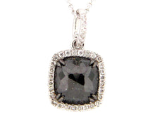Load image into Gallery viewer, 14k White Gold Black and White Diamond Pendant
