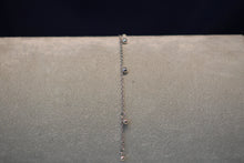 Load image into Gallery viewer, 14k White Gold Dangle Bead Anklet
