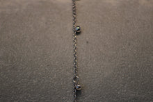 Load image into Gallery viewer, 14k White Gold Dangle Bead Anklet
