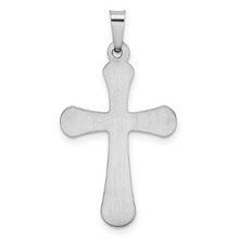 Load image into Gallery viewer, 14k White Gold Polished Rounded Cross Pendant
