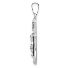 Load image into Gallery viewer, 14k White Gold Polished INRI Crucifix Pendant
