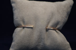 14k Rose Gold Diamond Cuff Bracelet
