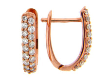 Load image into Gallery viewer, 14k Rose Gold Diamond Earrings
