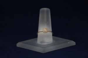 14k Rose Gold Square Diamond Ring