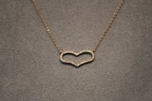 Load image into Gallery viewer, 14k Rose Gold Diamond Heart Shaped Pendant with Extender
