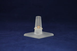 14k Rose Gold Diamond Engagment Ring Lotus Style Remount