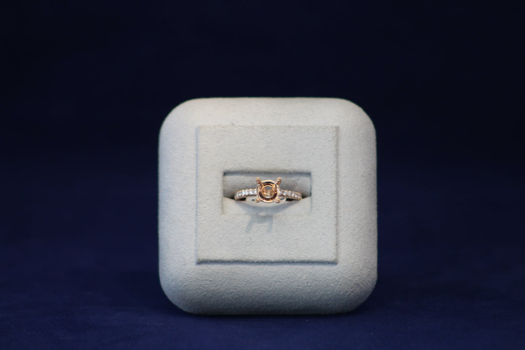 14k Rose Gold Diamond Engagement Ring Remount