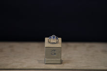 Load image into Gallery viewer, 14k White Gold Sapphire and Diamond Ring
