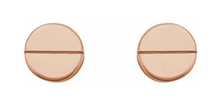 Load image into Gallery viewer, 14k Rose Gold Cartier Style Post Earrings
