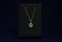 Load image into Gallery viewer, 14k Rose Gold Oval Morganite and Diamond Pendant
