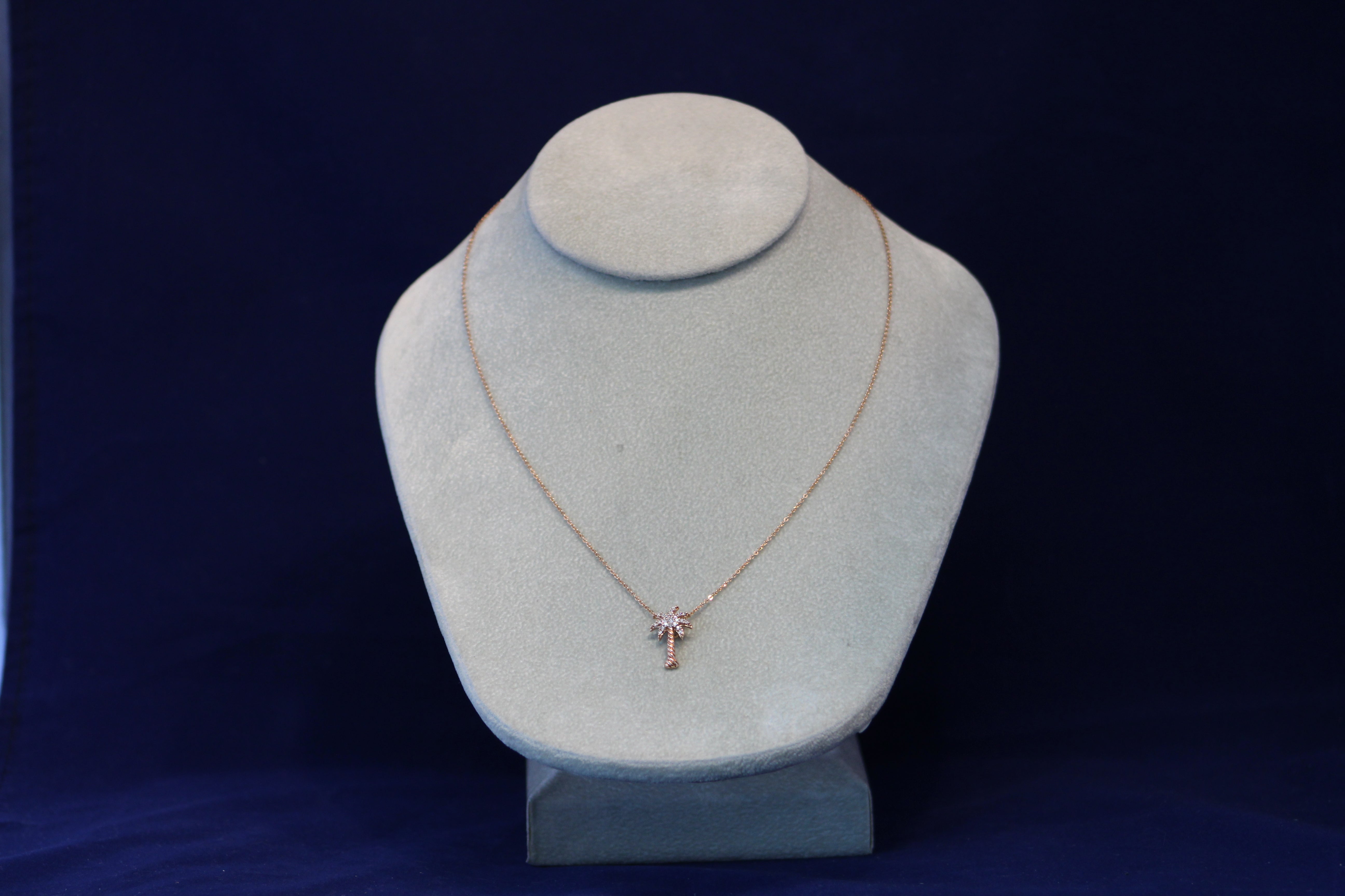 14k Rose Gold Wire Image Palm Tree Pendant – Turgeon Jewelers